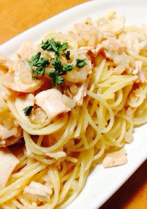 沢庵とシーチキンのピリ辛パスタ-レシピのメイン写真