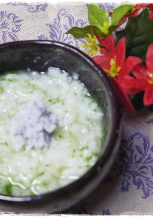 離乳食初期　ほうれん草かゆしらすのせ-レシピのメイン写真