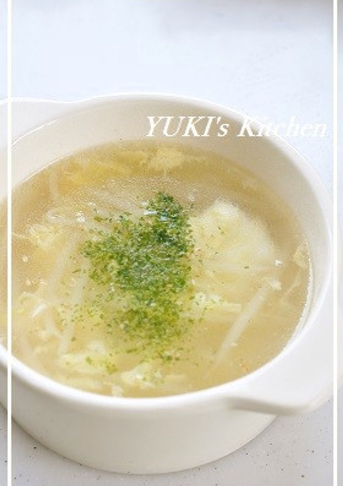 シャキシャキもやしと★ふわふわ卵のスープ-レシピのメイン写真