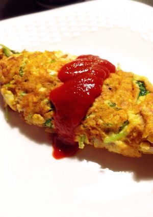シャッキシャキ豆苗オムレツ-レシピのメイン写真