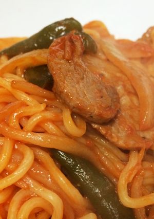 ポークチャップ♡リメイク…焼きそばと♡-レシピのメイン写真