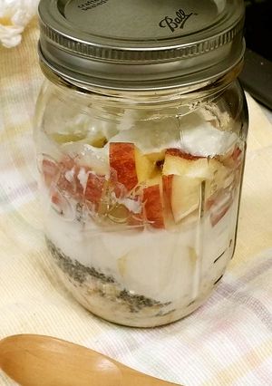 オーバーナイトオートミールアップルパイ味-レシピのメイン写真