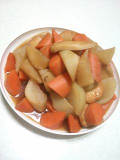 大根人参さつま揚げの煮物-レシピのメイン写真
