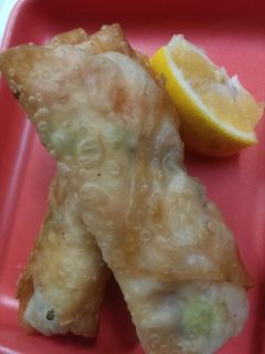 海老と豆腐春巻きinしいたけと枝豆-レシピのメイン写真