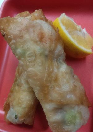 海老と豆腐春巻きinしいたけと枝豆-レシピのメイン写真