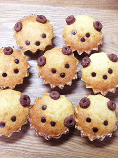くまのカップケーキ♪バレンタインにも♡-レシピのメイン写真