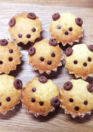 くまのカップケーキ♪バレンタインにも♡-レシピのメイン写真