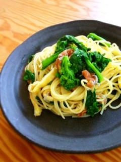 菜の花の梅じゃこパスタ-レシピのメイン写真