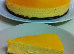 缶詰で！桃とチーズのムースケーキ-レシピのメイン写真
