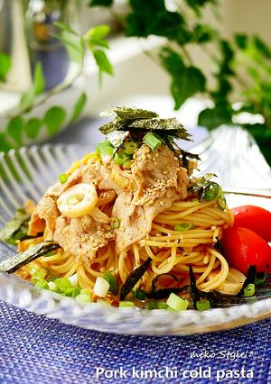 ディナー･ランチに♪豚キムチの冷製パスタ-レシピのメイン写真