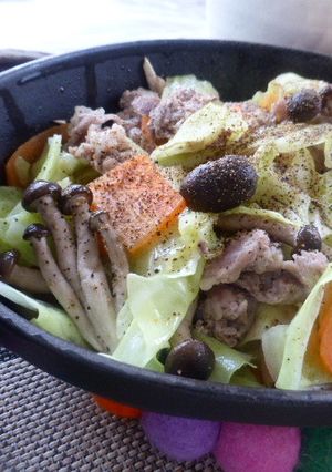 ストウブで炒めない野菜炒め-レシピのメイン写真