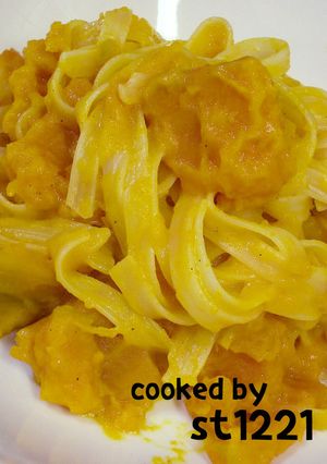 かぼちゃのクリームパスタ-レシピのメイン写真
