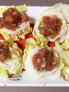 マグロのタルタルそうめん乗せ-レシピのメイン写真