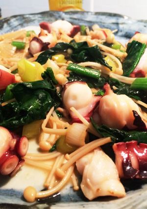 【簡単】タコと野菜のバター醤油炒め-レシピのメイン写真