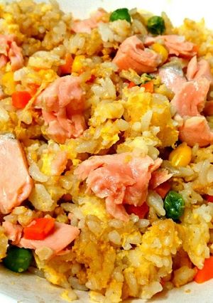 レンジで簡単❗サーモンの卵炒飯-レシピのメイン写真