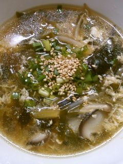 もやし ニラ 卵 ワカメの 中華スープ!-レシピのメイン写真