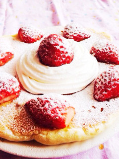 苺大福風!?もちもちホットケーキ☆-レシピのメイン写真