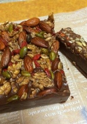 ココナツオイルinチョコナッツバー-レシピのメイン写真