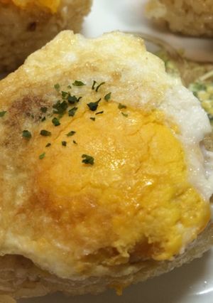 冷凍卵をスライスして♡おにぎりにペタン-レシピのメイン写真