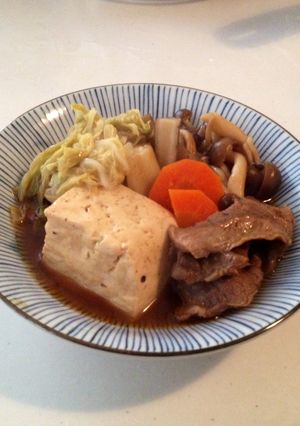 麺つゆで簡単に。肉豆腐-レシピのメイン写真