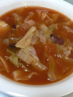 ダイエットにも!豆と野菜のトマトスープ-レシピのメイン写真
