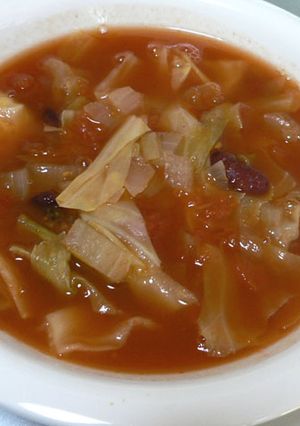ダイエットにも！豆と野菜のトマトスープ-レシピのメイン写真