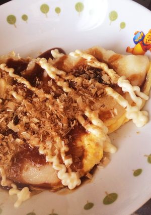 お好み焼き風お餅-レシピのメイン写真