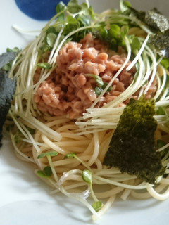 納豆パスタ(うどん)-レシピのメイン写真