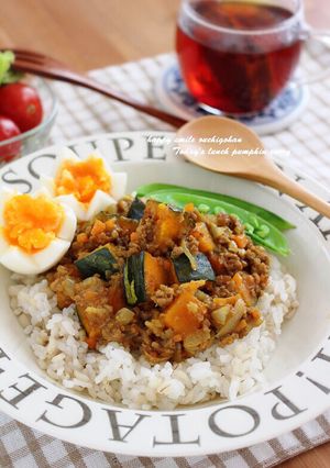 cafe風*ごろっと南瓜のキーマカレー♡-レシピのメイン写真