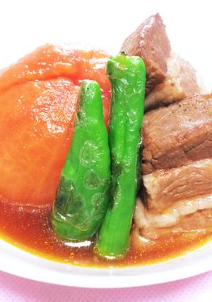 トマトで角煮-レシピのメイン写真