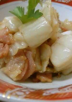 古白菜漬けの★ベーコン炒め簡単-レシピのメイン写真