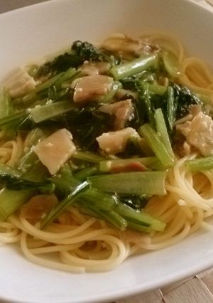 ◆小松菜とベーコンあんかけスパゲッティ◆-レシピのメイン写真