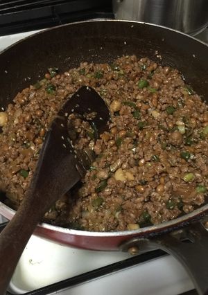 アレンジ自在◎納豆と挽肉の韓国風そぼろ-レシピのメイン写真
