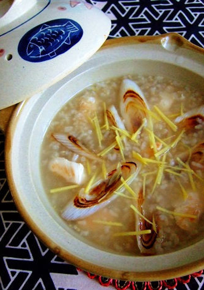 生姜たっぷり☆焼きネギと鶏肉のお粥。-レシピのメイン写真