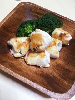 ヘルシー!ささみのしそ明太子巻き-レシピのメイン写真