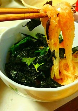 くずきりでパスタ風?うどん風?明太子⭐-レシピのメイン写真