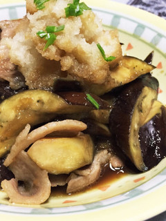 簡単に主菜!豚肉ナスの煮浸しめんつゆ-レシピのメイン写真