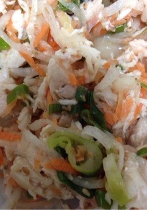 野菜たっぷり蒸し鶏のネギ塩サラダ-レシピのメイン写真