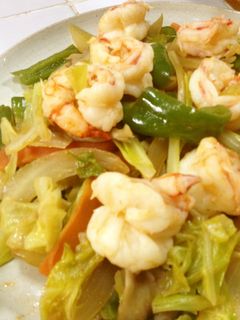 海老と野菜炒め 塩レモン味ピリ辛!-レシピのメイン写真