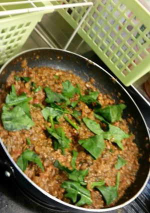 挽き肉とほうれん草のキーマカレー-レシピのメイン写真