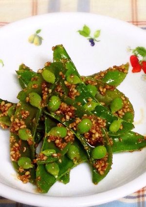 ☆簡単！スナップえんどうの胡麻和え☆-レシピのメイン写真