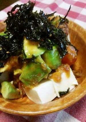 和風キムチ生姜ダレのアボカド豆腐サラダ♪-レシピのメイン写真