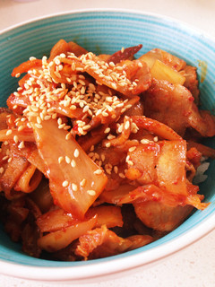 豚キムチ丼-レシピのメイン写真