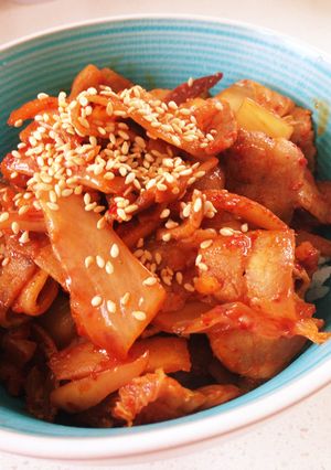 豚キムチ丼-レシピのメイン写真