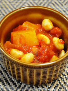 ♪やさしい味♪大豆とじゃがいものトマト煮-レシピのメイン写真