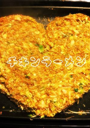 チキンラーメンもんじゃ♡-レシピのメイン写真