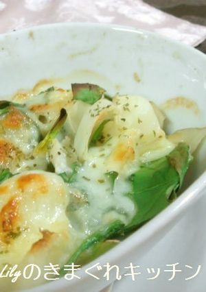 ゆり根とほうれん草のチーズ焼き-レシピのメイン写真