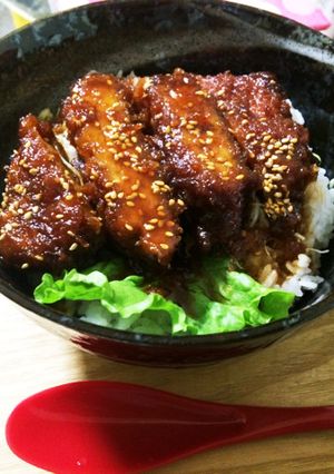 彼ごはん♪手間なし簡単ソースカツ丼♪-レシピのメイン写真