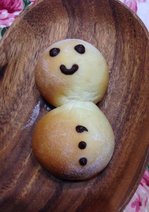 もっちり白パンde雪だるまパン-レシピのメイン写真
