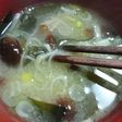 2種のエノキダケ、そうめん等の驚き味噌汁